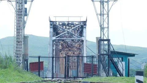 Railway Bridge Russia and North Korea 16,07,2020 Stock Footage