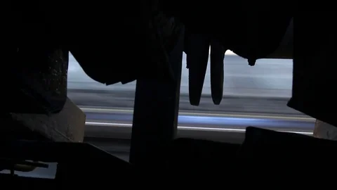Railway Buffer Connection between Train Wagon during the Trip with sound. Stock Footage