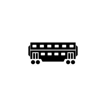 Railway carriage solid icon, navigation Stock Illustration