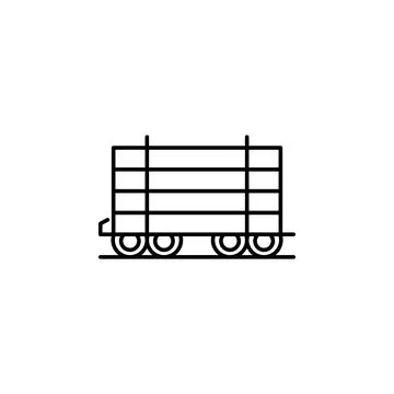 Railway carriage train icon. Element of train station icon Stock Illustration