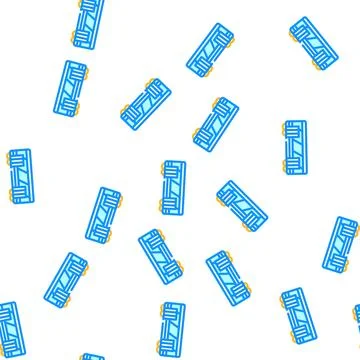 Railway carriage vector seamless pattern 스톡 일러스트