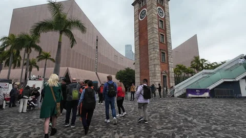 Railway Clock Tower. HK. Stock Footage 304676645