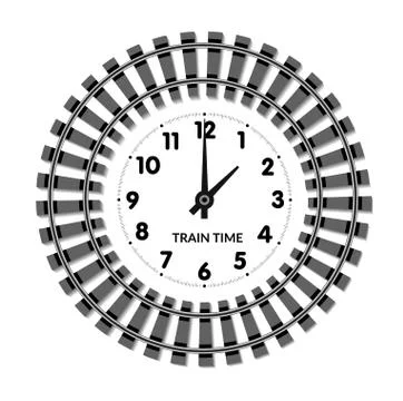 Railway clocks vector illustration Stock Illustration