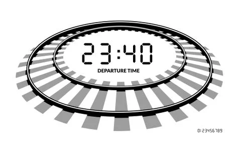 Railway clocks vector illustration Stock Illustration