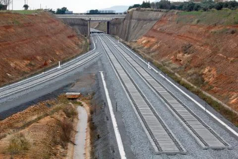 Railway on construction Foto stock