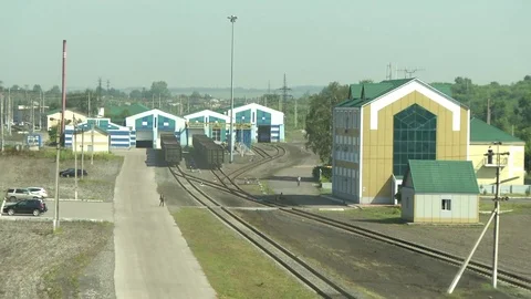 Railway depot Stock Footage 115328324