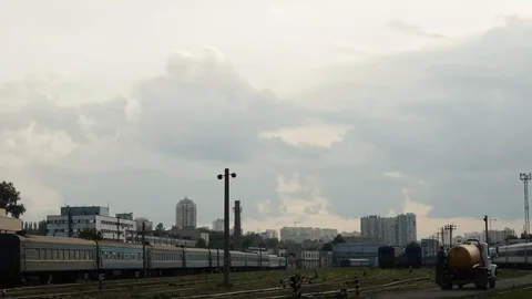 Railway Depot Timelapse Stock Footage 112973562