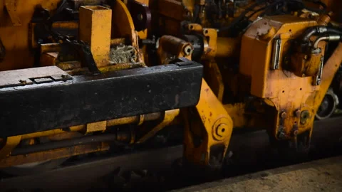 Railway Engine machine maintenance repairing trail rail line Video stock 247451434