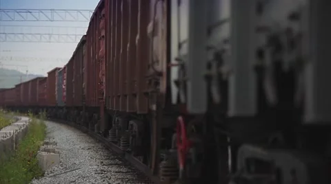 Railway freight train Stock-Footage 47593755
