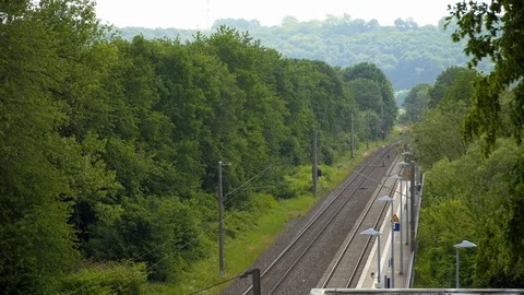The railway in Germany in summer 库存影片 90288943