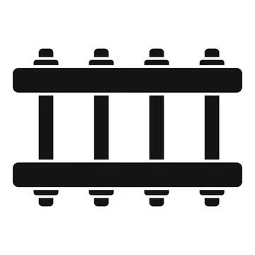 Railway icon simple vector. Train platform Stock Illustration