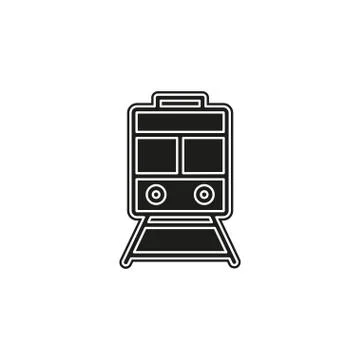 Railway icon - vector train - rail station - transportation icon Stock Illustration