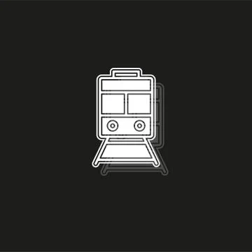 Railway icon - vector train - rail station - transportation icon Stock Illustration