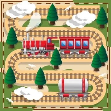 Railway. Stock Illustration