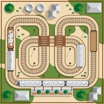 Railway. Stock Illustration