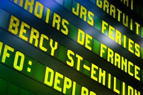Railway information panel Stock-Fotos