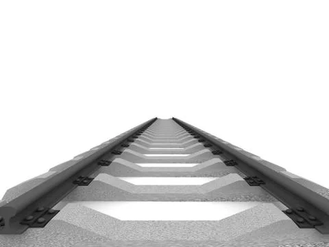 Railway isolated on white 스톡 일러스트