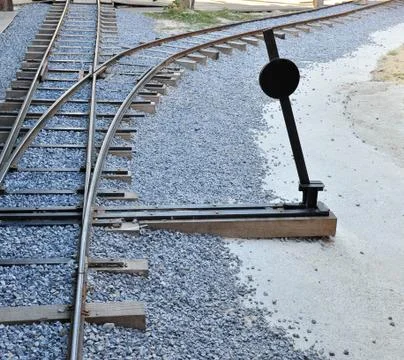 Railway junction and switch Stock Photos