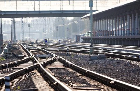Railway junction from below Foto stock