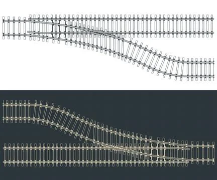Railway junction blueprints Illustrazione stock