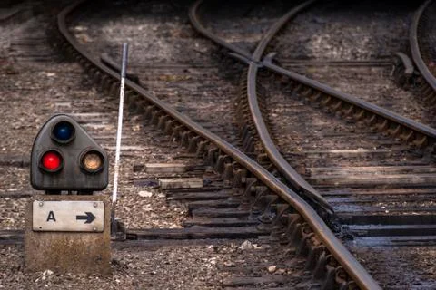 Railway junction point Stock Photos