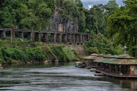 Railway into the jungle Stockfoto's