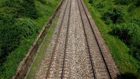 Railway line Stock Footage 73149256