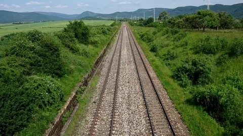 Railway line Stock Footage 73149259