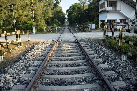 Railway line Stock Photos