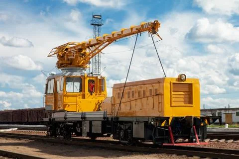 Railway maintenance train Stock Photos
