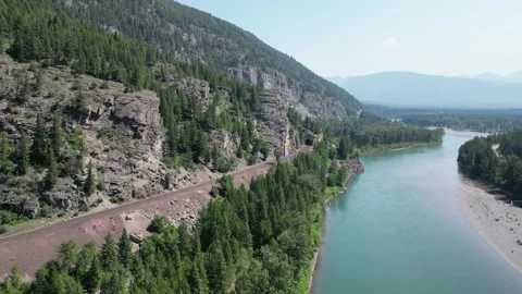 Railway in the Mountains Stock Footage 245392446
