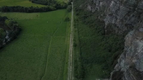 Railway next to a mountain Video stock 130479802