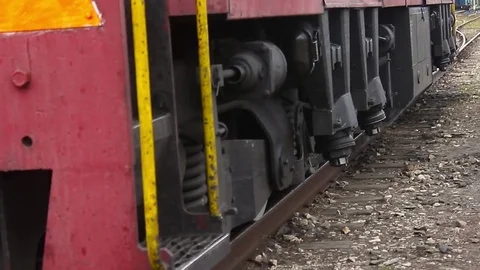 Railway or railroad tracks for train transportation Stock Footage