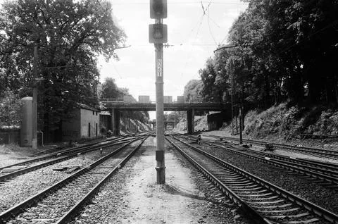 Railway in perspective 写真素材