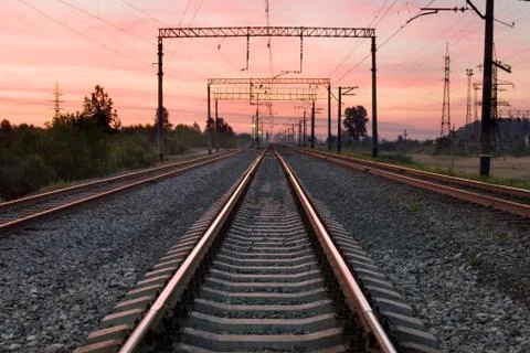 The railway 스톡 사진