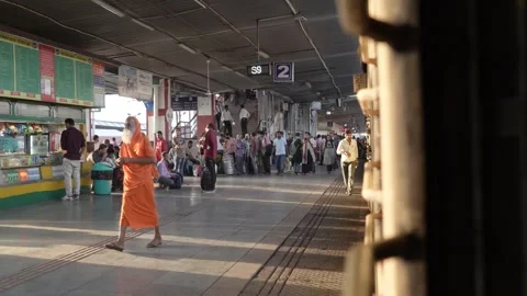 Railway platform Stock Footage 241304246
