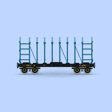 Railway Platform Isolated Stock Illustration
