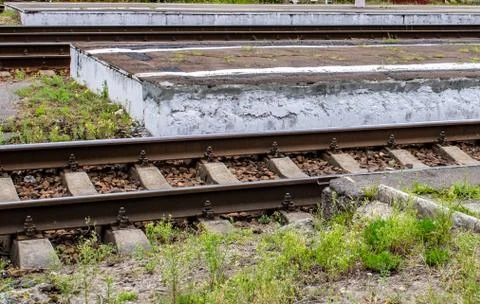 Railway platform Stock-Fotos