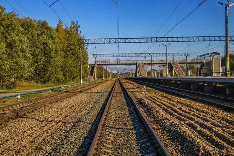 Railway at the platform Stock Photos