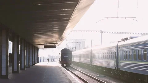 Railway Platform Serenity Stock Footage 318420976