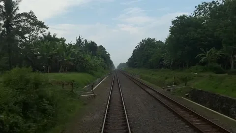 Railway point of view Stock Footage 309982393