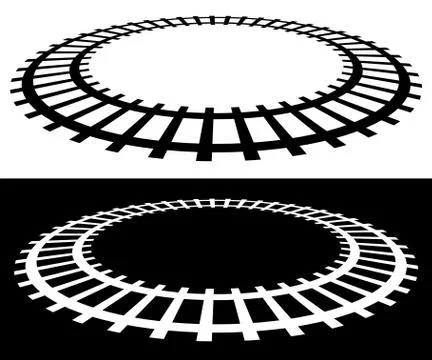 Railway, railroad silhouettes with distortion effect. Train, metro, subway, t Stock Illustration