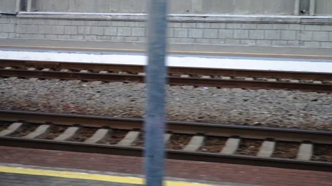 Railway rails. View from the train window 스톡 동영상 99682996