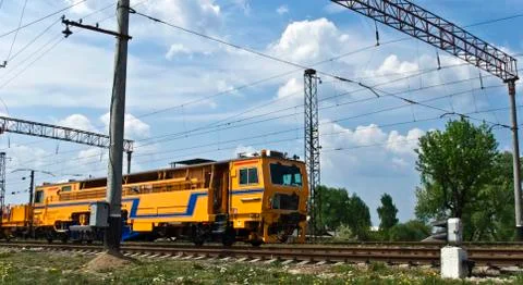 Railway repearing machine Foto stock