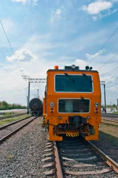 Railway repearing machine Foto stock