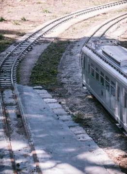 Railway of replica train Stock Photos