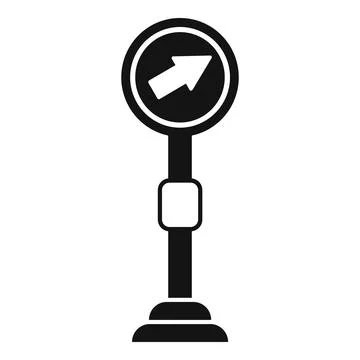 Railway sign icon simple vector. People city Stockillustratie
