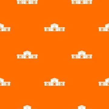 Railway station building pattern seamless Ilustración de archivo