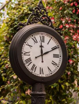Railway station clock Stock Photos