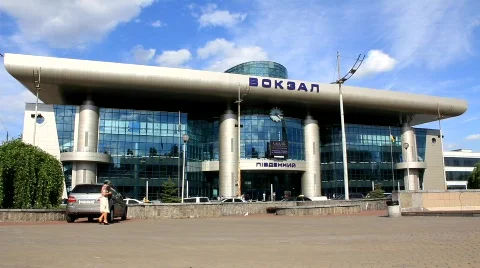 Railway station Stock Footage 825206